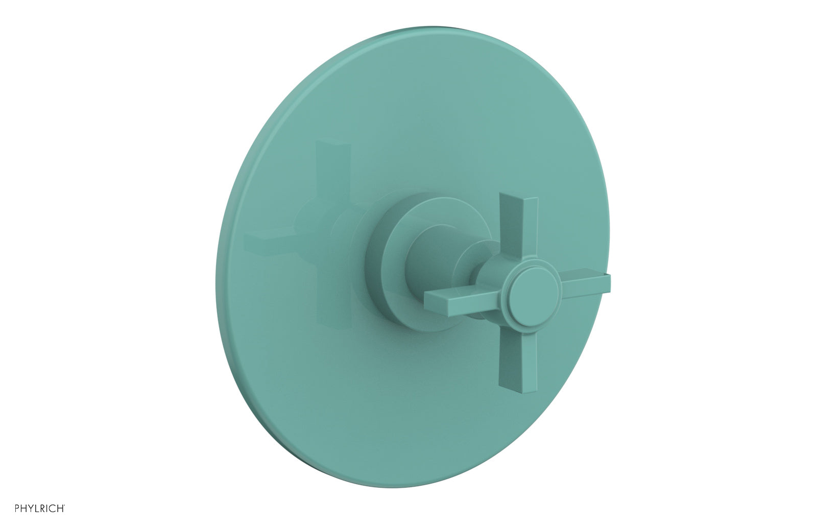 BASIC 3/4 Thermostatic Shower Trim with Blade Cross Handle - DTH137 - Perfect for Modern Bathroom Upgrades & Spa-Like Shower Experience