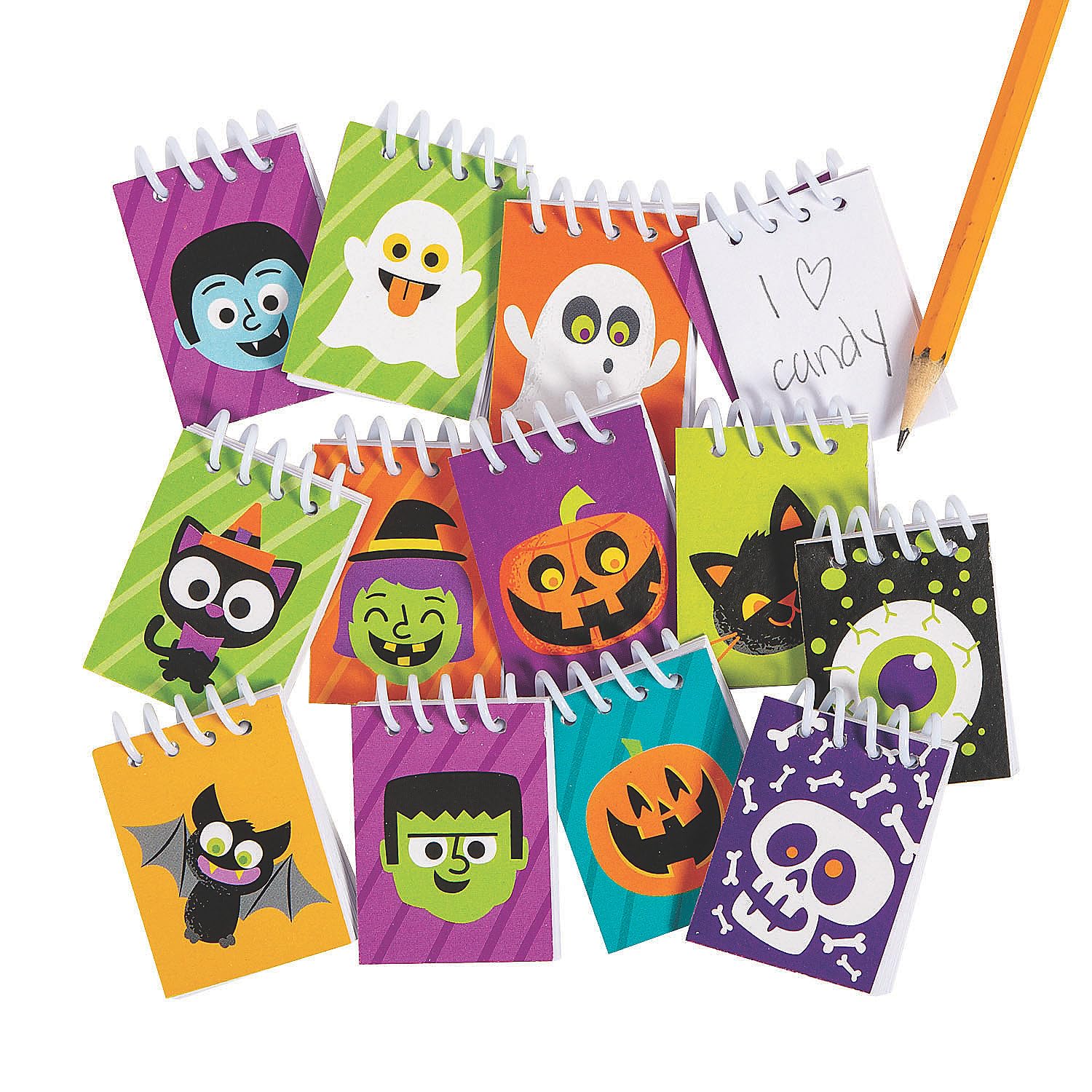 144-Piece Bulk Halloween Mini Notepads Set - Cute Trick or Treat Handouts, Trunk or Treat Supplies & Party Favors for Kids - Perfect for Classroom Rewards, Halloween Events & Goodie Bags