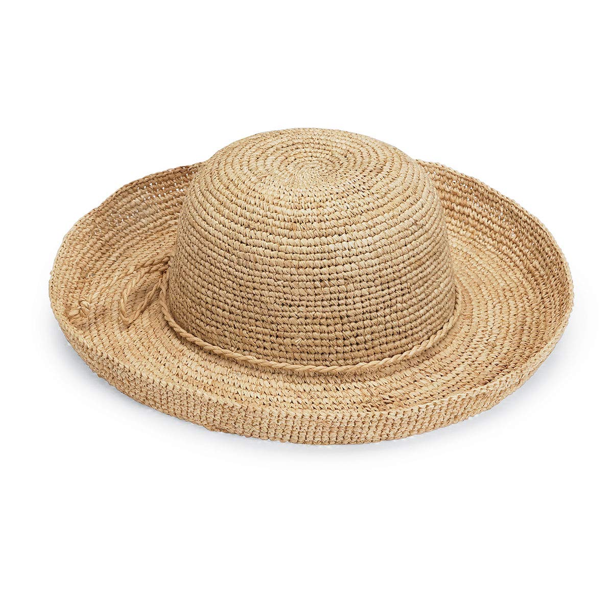 Wallaroo Hat Company Women's Catalina Sun Hat - Wide Brim UPF 50+ Sun Protection, Adjustable Sizing for Medium Crown, Natural Fiber Straw Hat for Beach, Gardening & Outdoor Activities