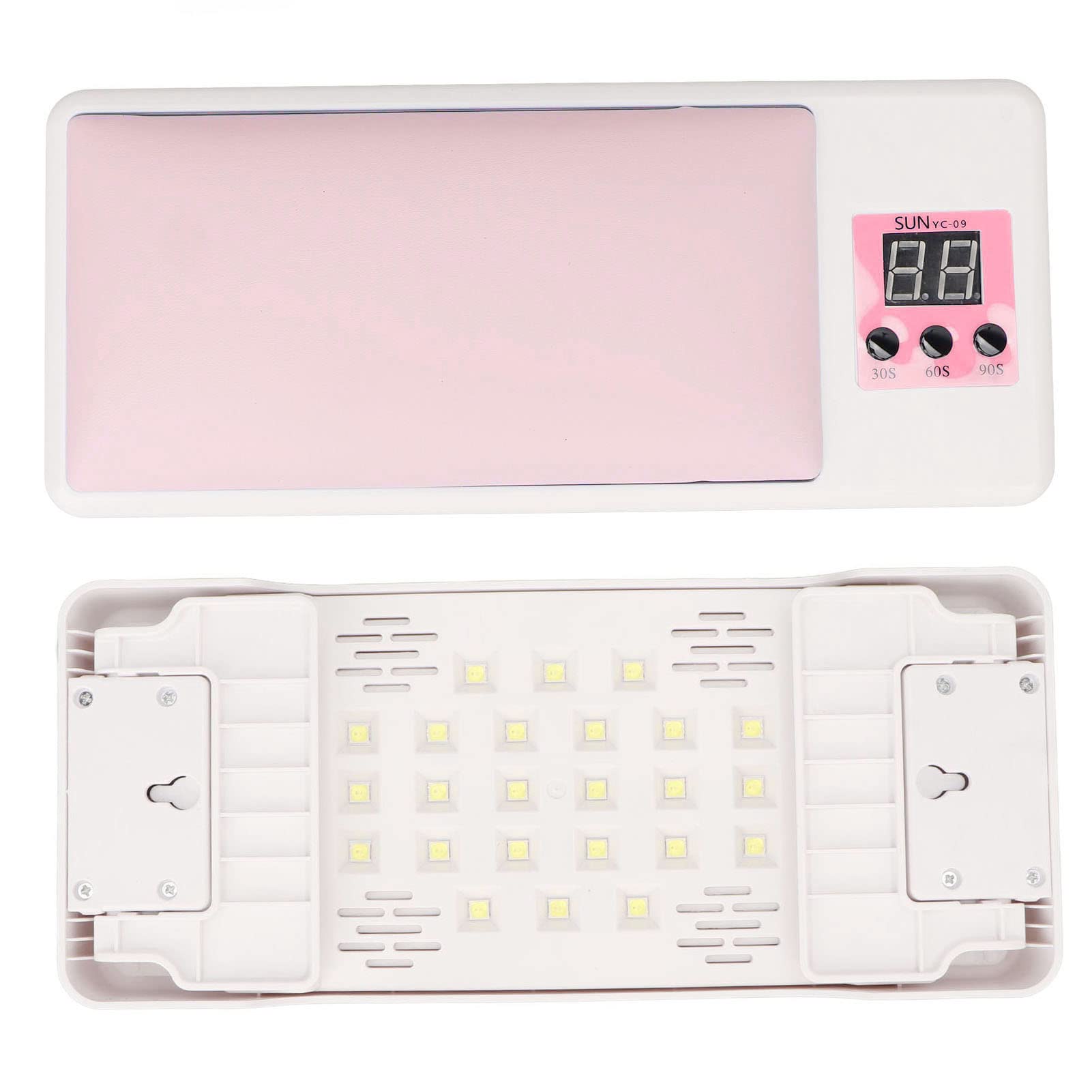 UBERSWEET® Portable Folding Nail Lamp - Professional UV LED Gel Nail Dryer for Home & Salon Use, Compact & Lightweight for Travel (Pink) | Perfect for Manicures, Pedicures & Nail Art at Home or On-The-Go