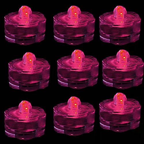 60 Pack Pink Submersible LED Tea Lights - Waterproof Floating Candles for Wedding, Party, Special Events & Home Decor