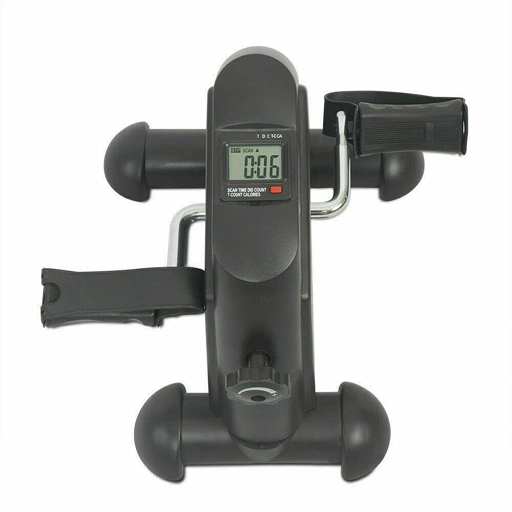 Portable Under Desk Mini Exercise Bike Pedal Exerciser with LCD Screen - Digital Fitness Equipment for Home Gym, Office & Travel - Arm & Leg Workout for Men & Women