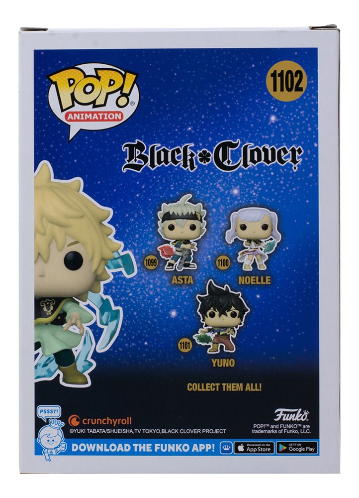 Luck Voltia Black Clover Funko Pop! Vinyl Figure #1102 - Anime Collectible for Fans & Gift Idea for Anime Lovers - Perfect for Display, Gifting, and Cosplay Events