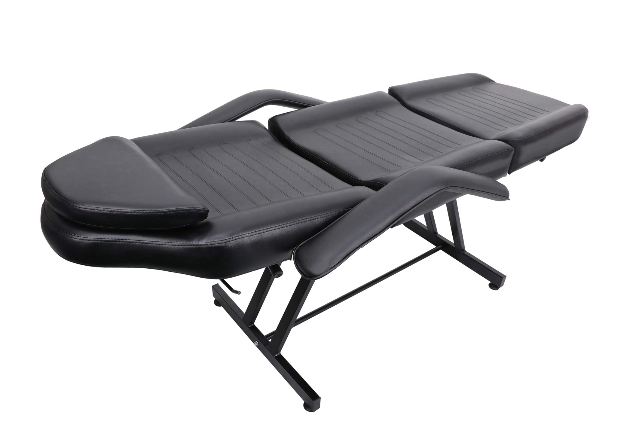 Professional Multi-Purpose Spa Facial Bed - Adjustable Tattoo & Beauty Salon Bed with Wheels, Black - Perfect for Massage, Facial Treatments, Tattoo Sessions & Salon Services