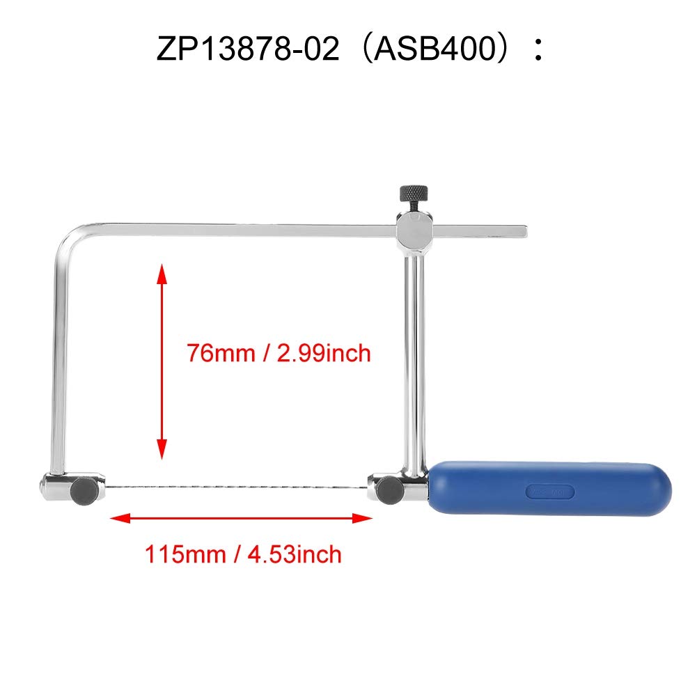 Professional Jewelers Saw Frame Set with 6 Spiral Blades - Adjustable U-Shaped Fret Saw for Jewelry Making, Wax Carving & Metal Cutting | Perfect for DIY Crafts, Watch Repair & Precision Metalwork