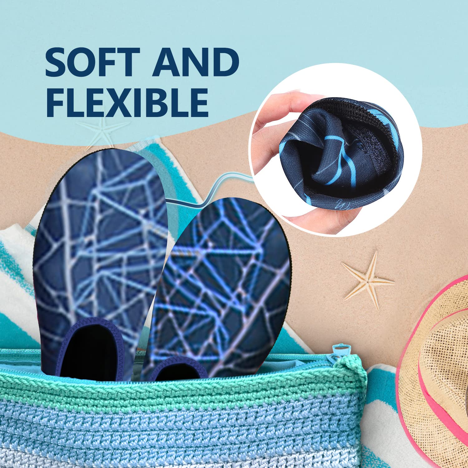 JACKSHIBO Water Shoes for Women & Men - Quick-Dry Swim Shoes, Aqua Socks for Swimming, Beach, Pool, Yoga & Surfing | Cruise Essentials & Water Activities