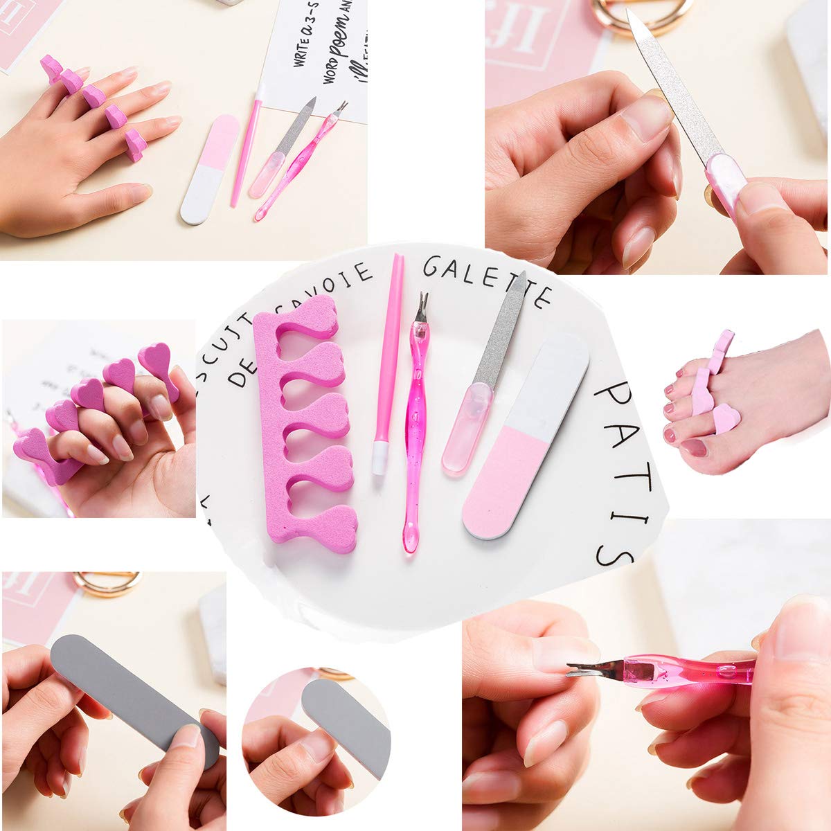 80+ PCS Girls Spa Party Kit - Spa Masks, Slippers, Bottles, Foldable Bath Basin, Bags, Nail Decals & Manicure Tools for Kids Spa Experience | Perfect for Birthday Parties, Sleepovers & DIY Home Spa Days