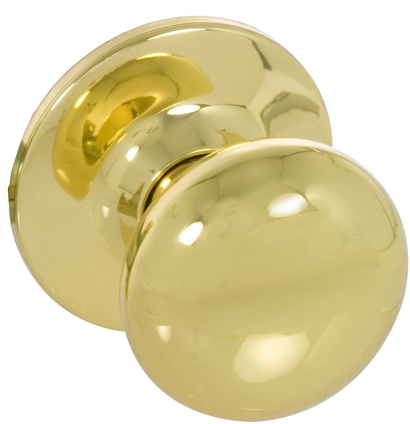 Saxon Bright Brass Dummy Door Knob - Decorative Non-Turning Door Handle for Closet & Interior Doors | Vintage Style Hardware for Home Decor