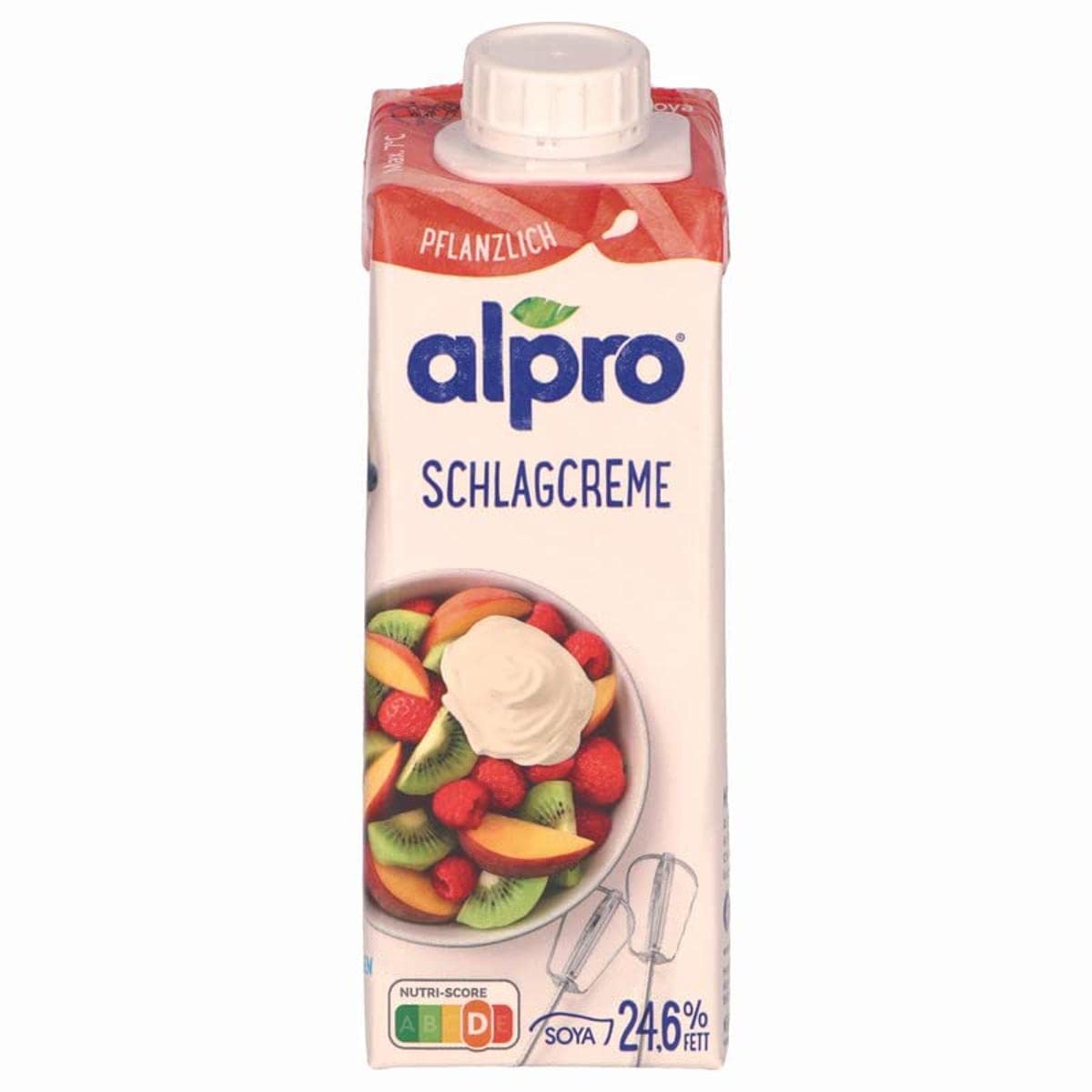 Alpro Plant-Based Whipped Cream, 250g - Dairy-Free Vegan Topping for Coffee, Desserts & Baking