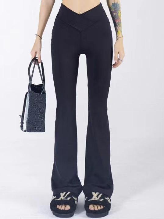 Lovevop Women's High Waisted Comfy Black Yoga Flare Pants - Stretchy Bootcut Lounge Pants for Yoga, Workout & Everyday Wear