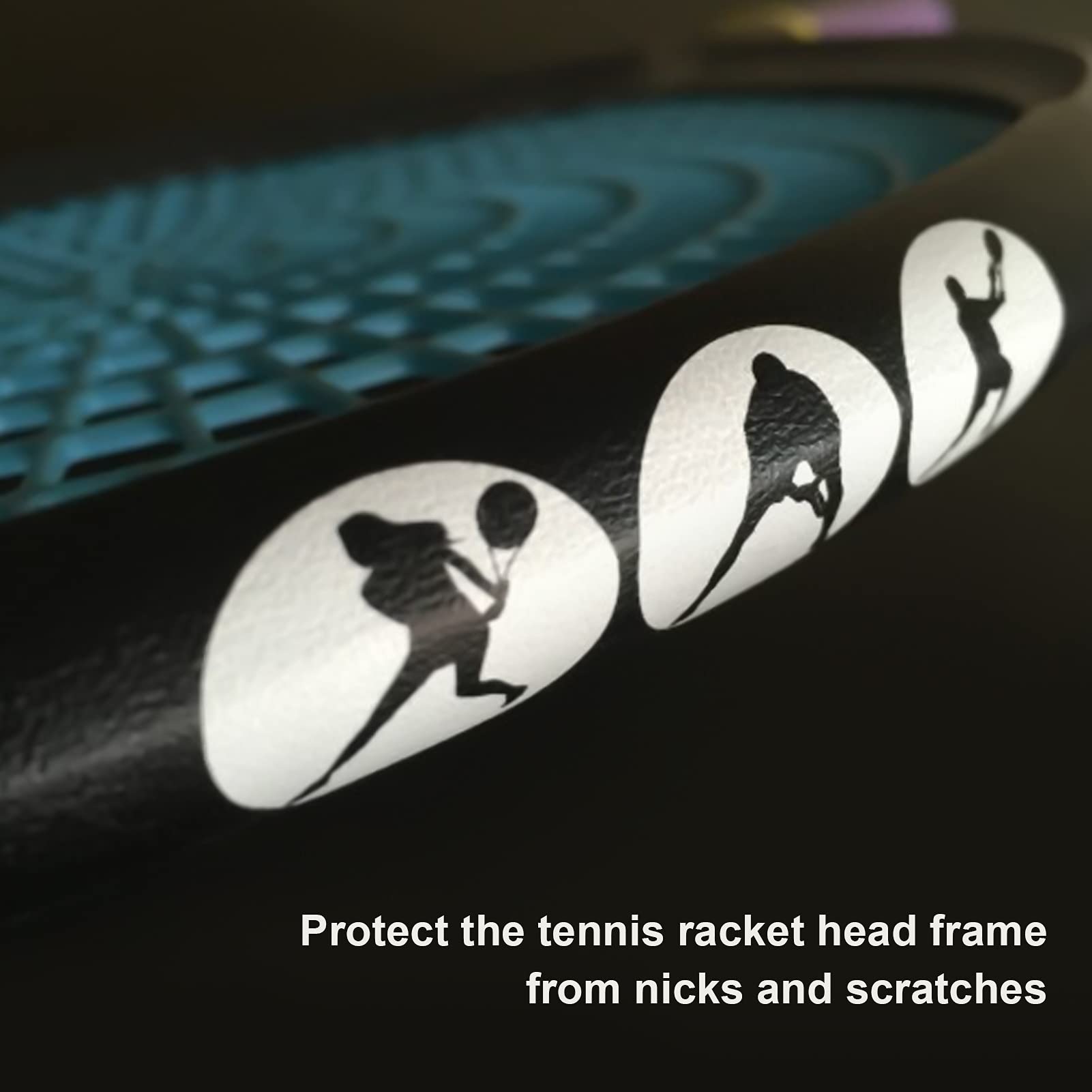 Premium Tennis Racket Head Protection Tape - 5m/16.4ft PU Frame Guard for Racquet, Anti-Scratch & Durable Head Tape - Perfect for Tennis, Badminton & Squash Racket Protection During Practice & Matches