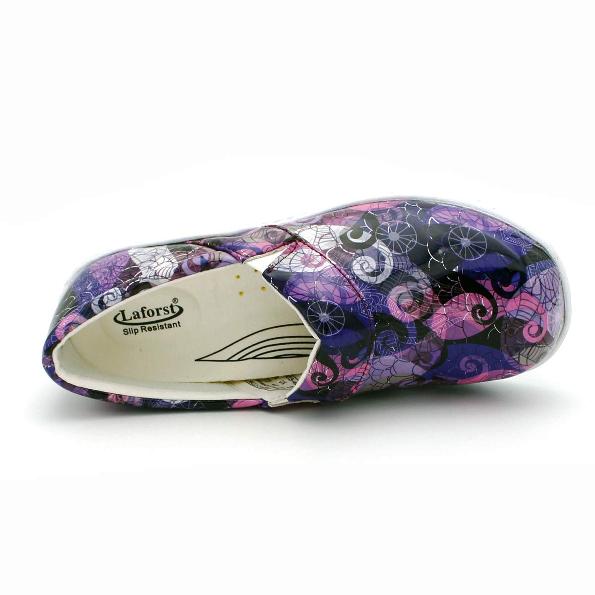 Laforst Women's Rachel Slip-Resistant Nursing Shoes - Comfortable Work Shoes for Nurses, Waitresses & Waiters - Breathable Manmade Upper Slip-On Clogs - Ideal for Hospital Shifts, Restaurant Service & Healthcare Work