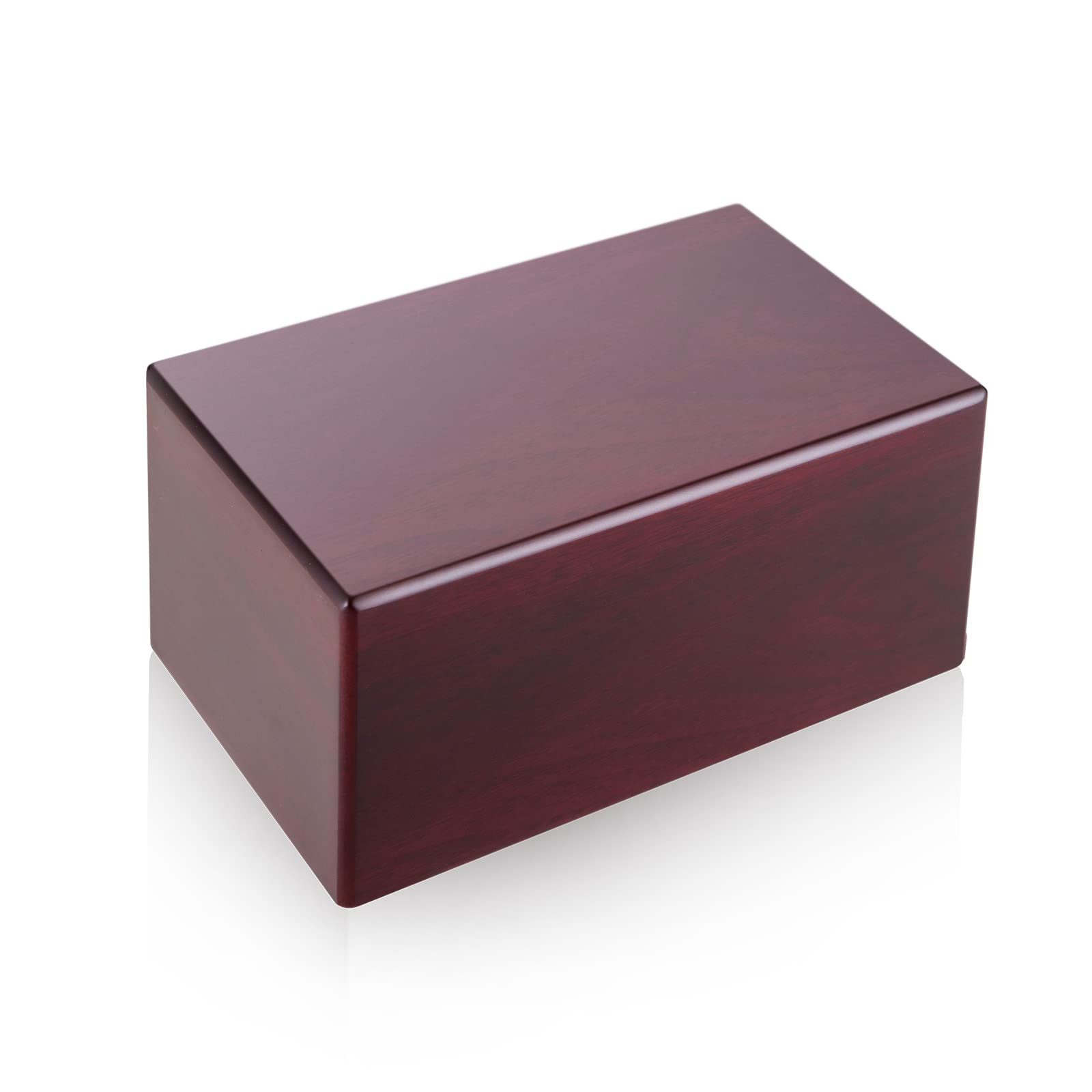 Premium Wooden Pet Urn for Ashes - Memorial Keepsake Box for Dogs & Cats - Handcrafted Cremation Urn for Pet Ashes - Perfect for Home Memorials & Pet Loss Remembrance (Black, Red M)