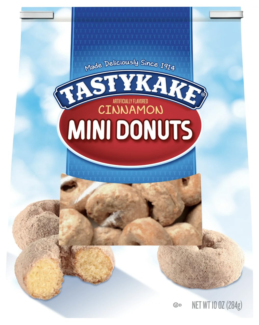 Tastykake Cinnamon Mini Donuts - Pack of 2 (12 oz Each) | Soft Baked Cinnamon Sugar Donut Holes | Perfect for Breakfast, Snacks & Office Treats | Gluten Free & Kosher Certified