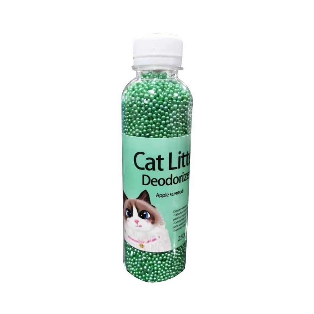 Premium Cat Litter Deodorizer Beads 250g/300g - Activated Charcoal with Coffee, Jasmine, Apple & Lavender Scents | Eliminates Odors | Long-Lasting Freshness for Litter Boxes & Pet Areas