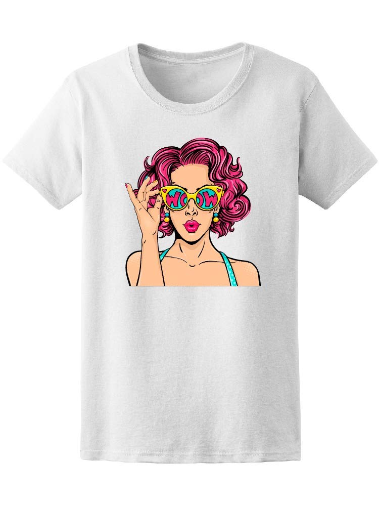 Pop Art Surprised Lady Women's T-Shirt - Vintage Roy Lichtenstein Style Graphic Tee - Casual Streetwear & Retro Fashion for Everyday Wear