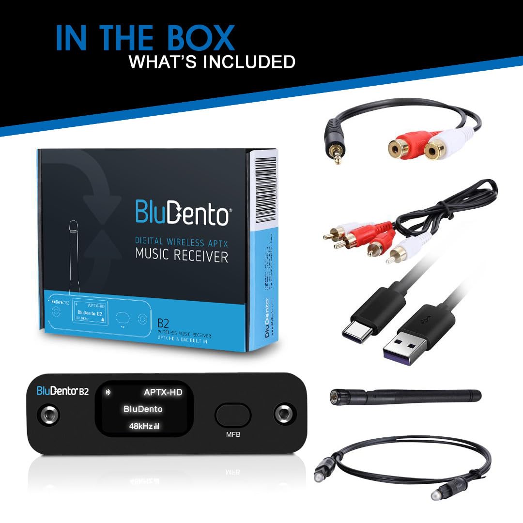 High-Fidelity B2 aptX HD & LDAC Bluetooth 5.1 Audio Receiver with ESS DAC - Hi-Res Wireless Adapter for Home Theater, Analog RCA, Digital Coaxial/Optical Outputs - Perfect for Audiophiles & Music Streaming Enthusiasts