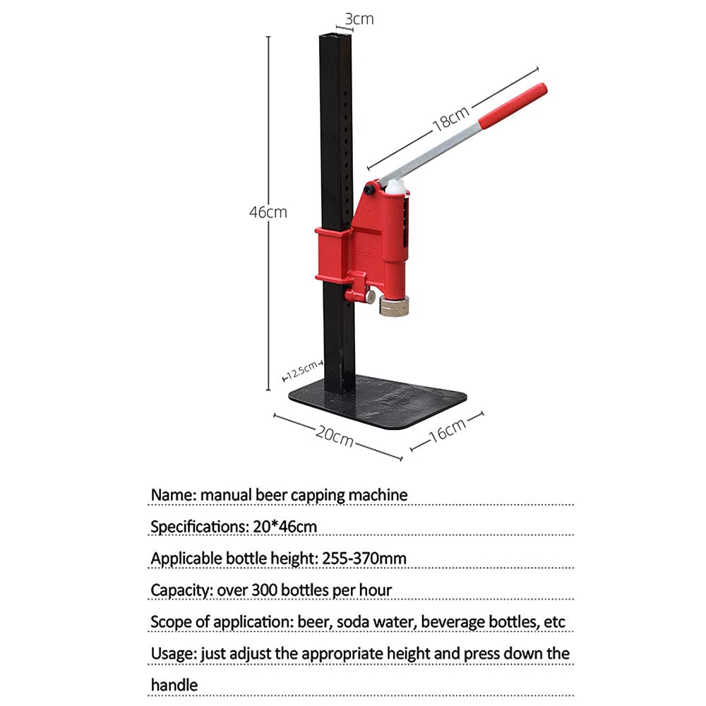 Home Brewing Manual Bottle Capper Tool - Double Lever Hand Capper for Beer Bottles, Wine & Soda - Durable Bottle Sealer for Home Brewing, Craft Beer & DIY Beverage Making