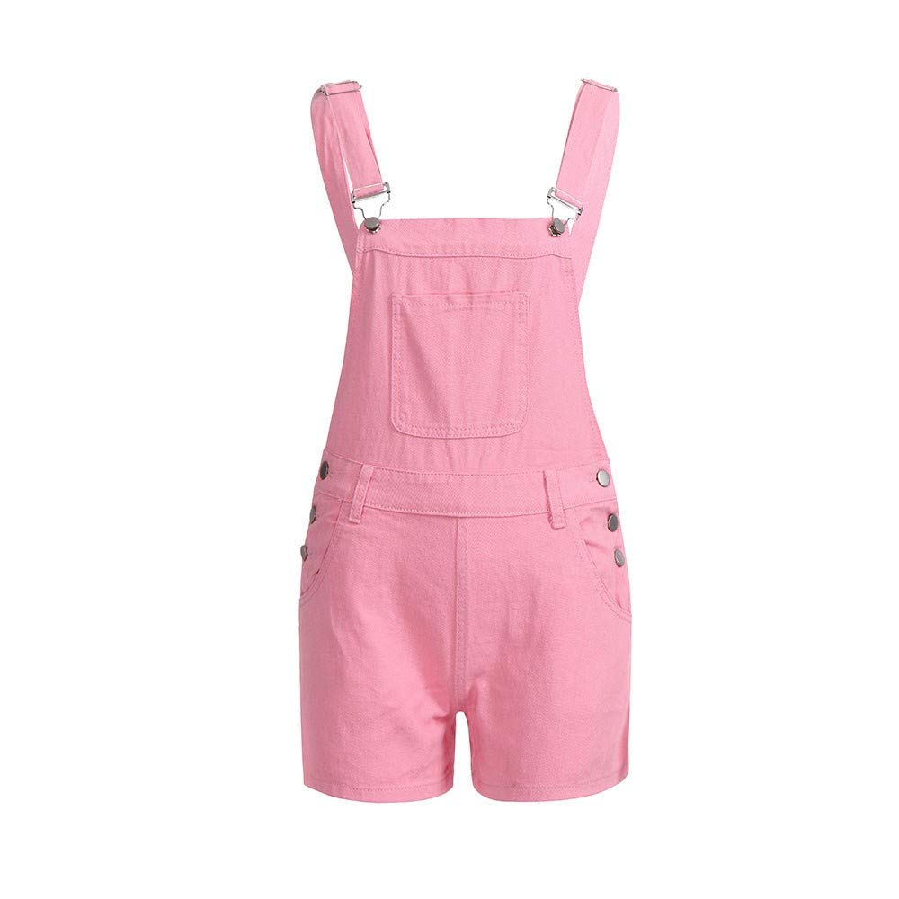 Stylish Ripped Denim Bib Overall Shorts - Women's Fashion Denim Romper for Summer | Perfect for Casual Outings, Music Festivals & Beach Vacations