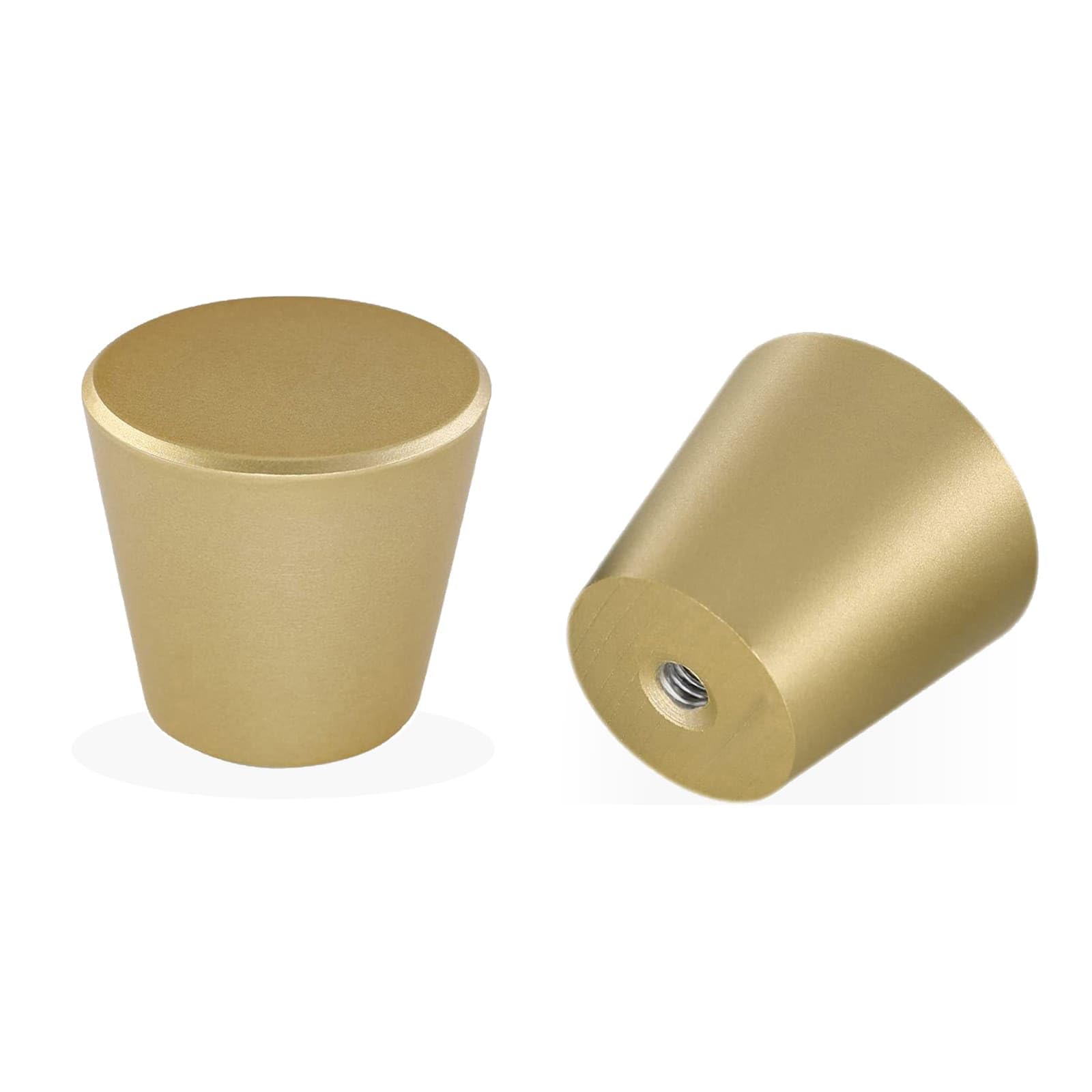 7 Pack Brass Cabinet Knobs - Gold Drawer Pulls for Dresser, Kitchen Cabinet & Cupboard | Elegant Hardware for Home Decor & Furniture Upgrade