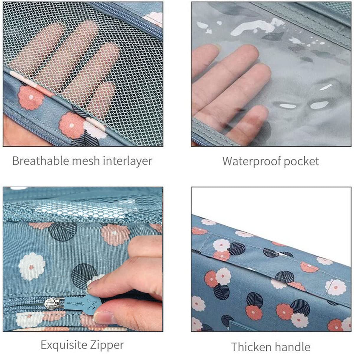 YYGOJOY Travel Toiletry Bag - Waterproof Hanging Cosmetic Organizer for Men & Women, Portable Makeup Bag with Leopard Print - Perfect for Camping, Gym, Business Trips & Vacation