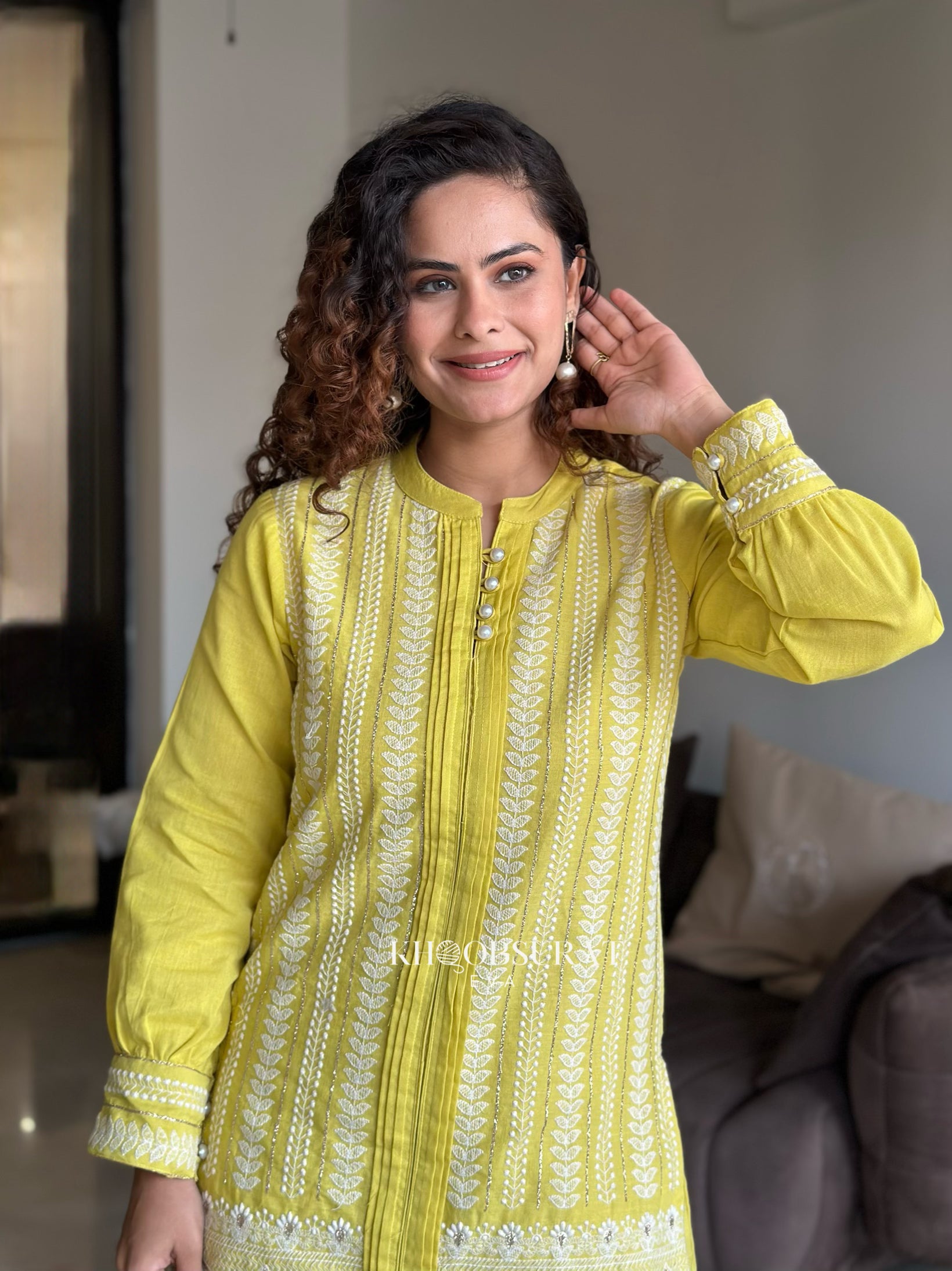 Dream Girl Yellow Embroidered Kurta Set for Women - Traditional Indian Ethnic Wear for Festivals, Weddings & Special Occasions