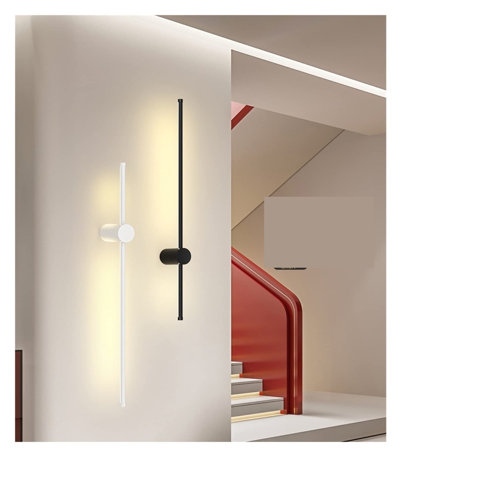 Modern Black & White Wall Lamps - Sleek Indoor Lighting for Living Room, Bedroom, Study & Hallway | Dimmable LED Sconces for Bedside, Corridor & Parlor Ambience