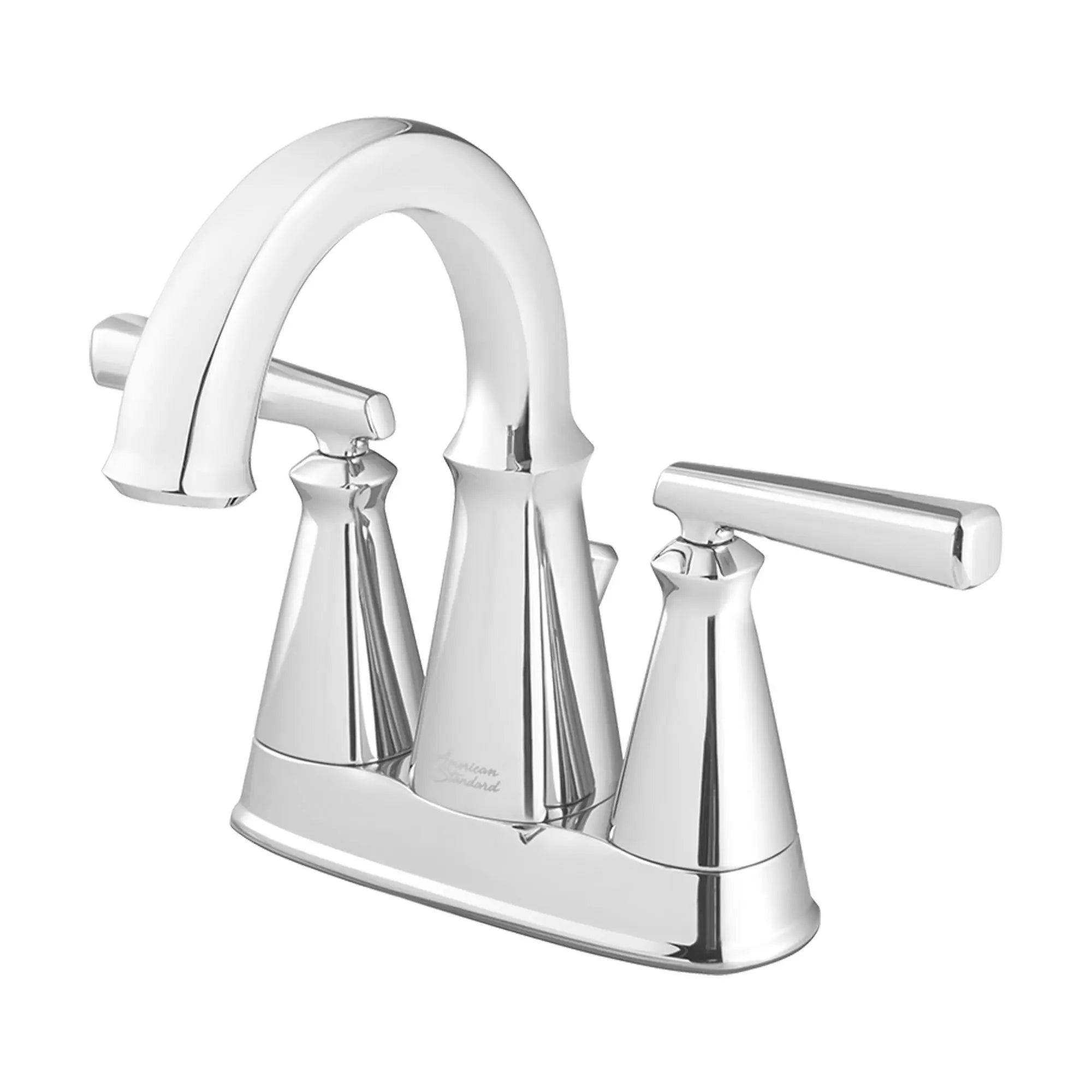 Edgemere® 4 Inch Centerset 2 Handle Bathroom Faucet - 1.2 GPM/4.5 LPM Water Flow - Chrome Finish - Lever Handles - Perfect for Bathroom Sink Vanity and Powder Room Renovation