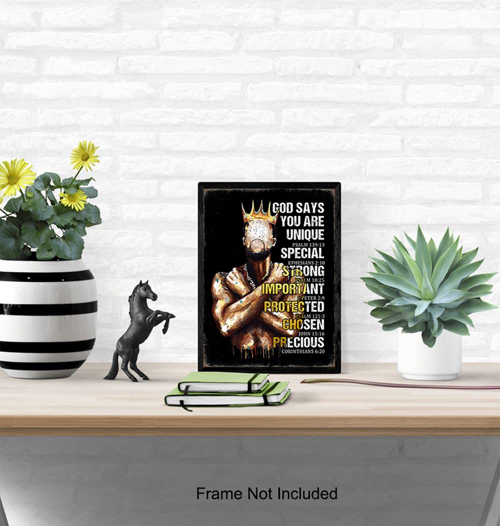 Christian Wall Art - Black Scripture Decor for Home & Church