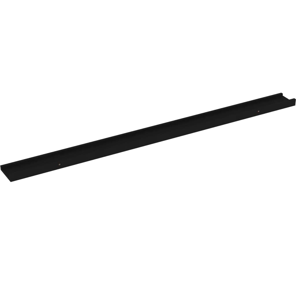 2-Pack Black Floating Wall Shelves (45.3