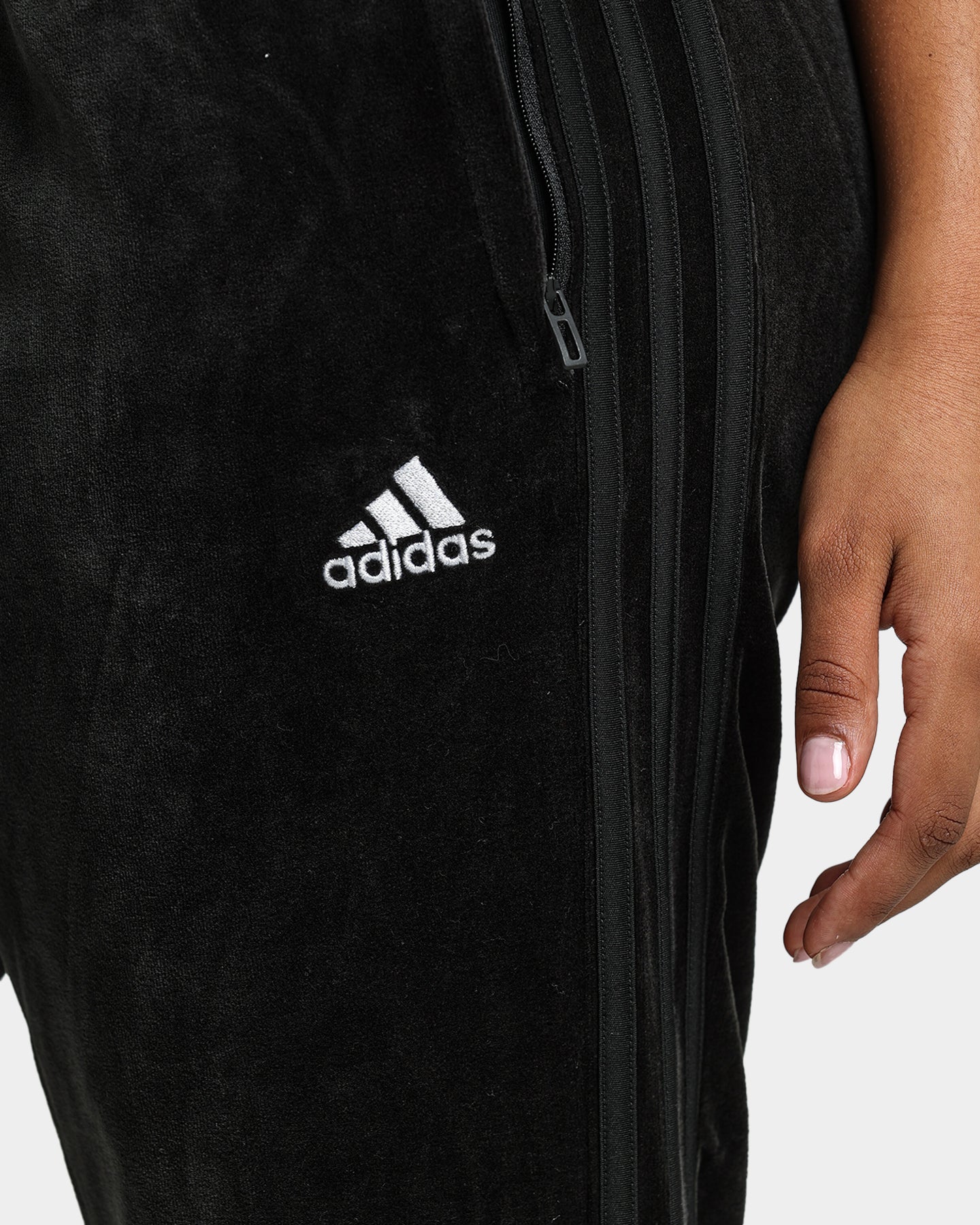 Adidas Women's Velour Sweatpants - Soft Lounge Pants for Women, Black - Perfect for Yoga, Running & Casual Wear