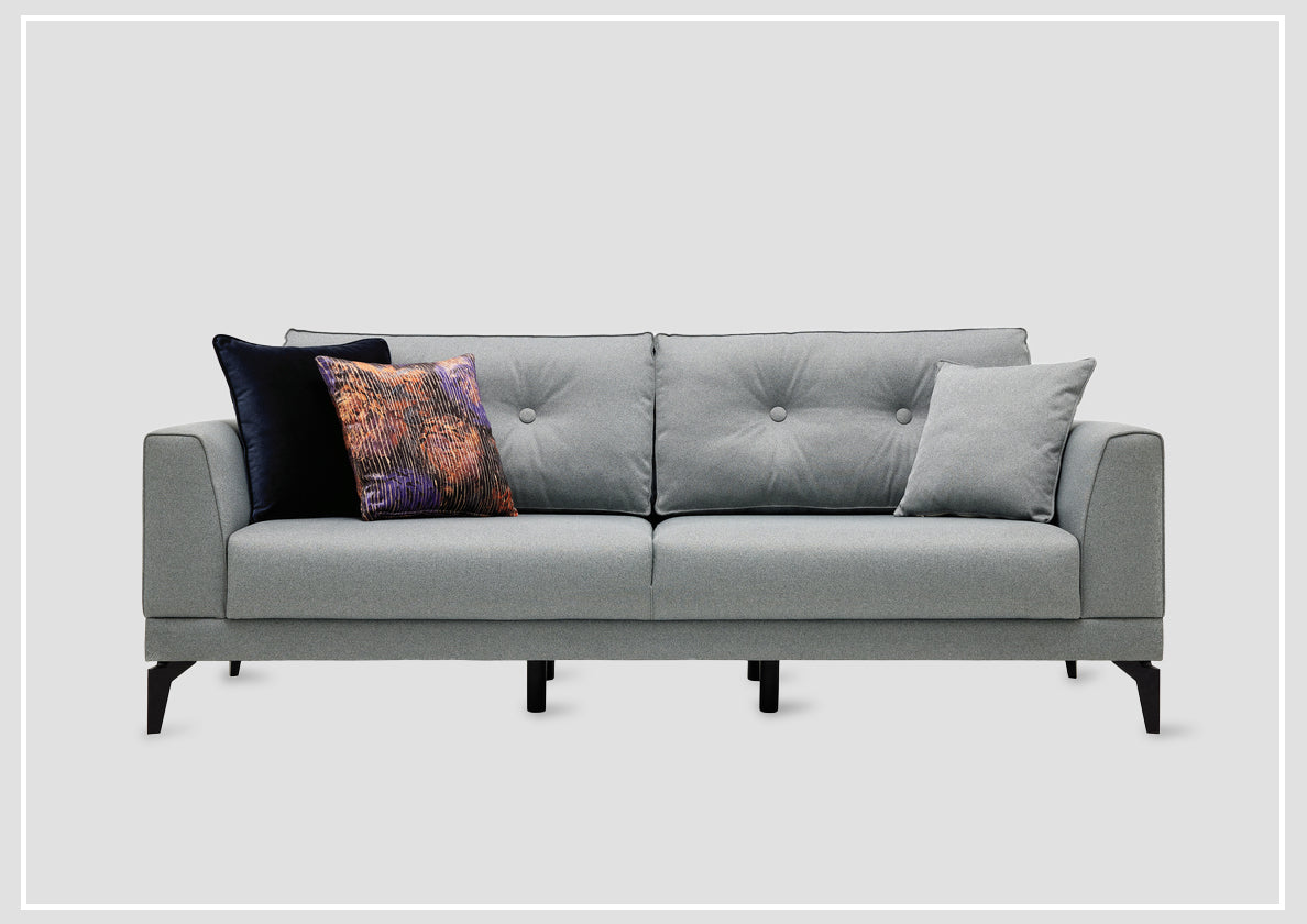 Enza Home Cordell 3-Seater Polyester Convertible Sofa Bed with Ergonomic Back Cushion - Comfortable Sleeper Sofa for Small Spaces, Living Room & Guest Room