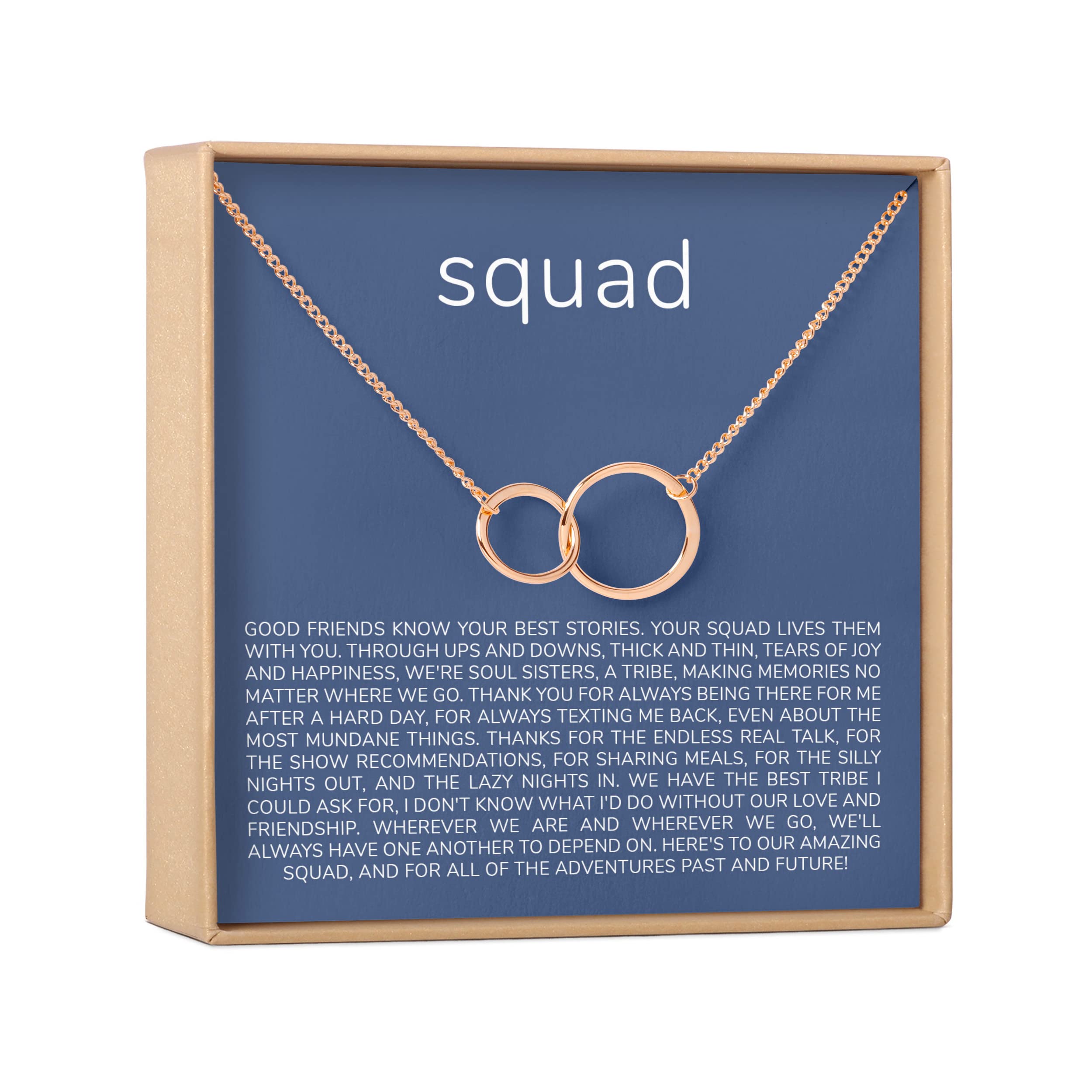 Dear Ava Squad Gift Necklace - Best Friend Jewelry for Women, Soul Sisters Necklace, Bachelorette Party Gifts, Inspirational Quote Pendant | Perfect for Birthdays, Anniversaries & Sisterhood Celebrations