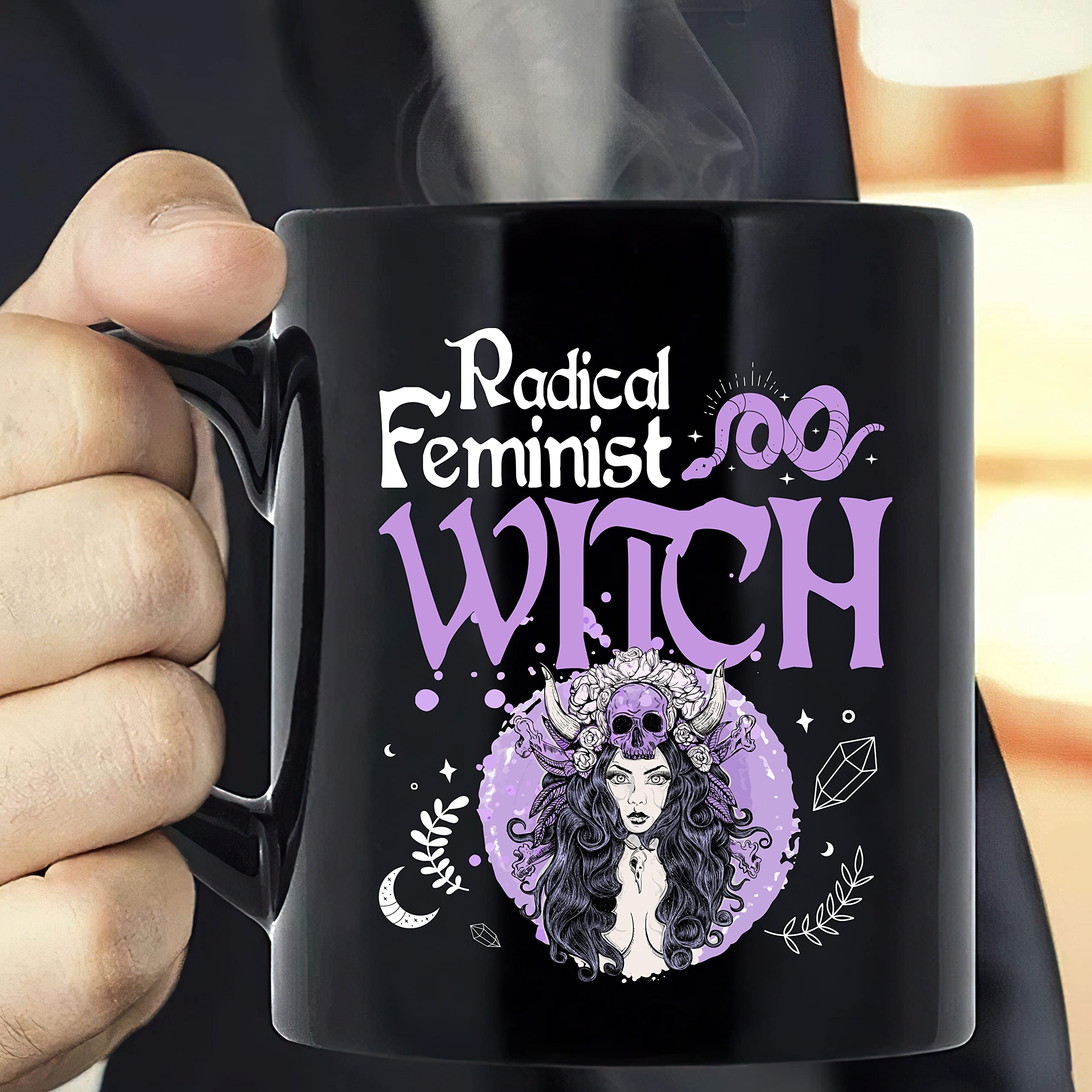 Radical Feminist Witch Funny Coffee Mug - 11 Oz Ceramic Cup | Best Gift for Women, Feminists & Witches | Perfect for Office, Home & Witchy Gatherings