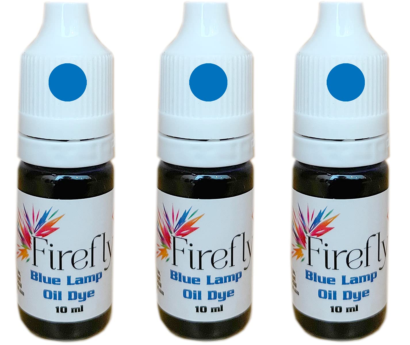 Premium Firefly Blue Lamp Oil & Candle Dye 3-Pack - Smokeless, Odorless Liquid for Firefly Lanterns - Perfect for Outdoor Camping, Emergency Lighting & Decorative Ambiance