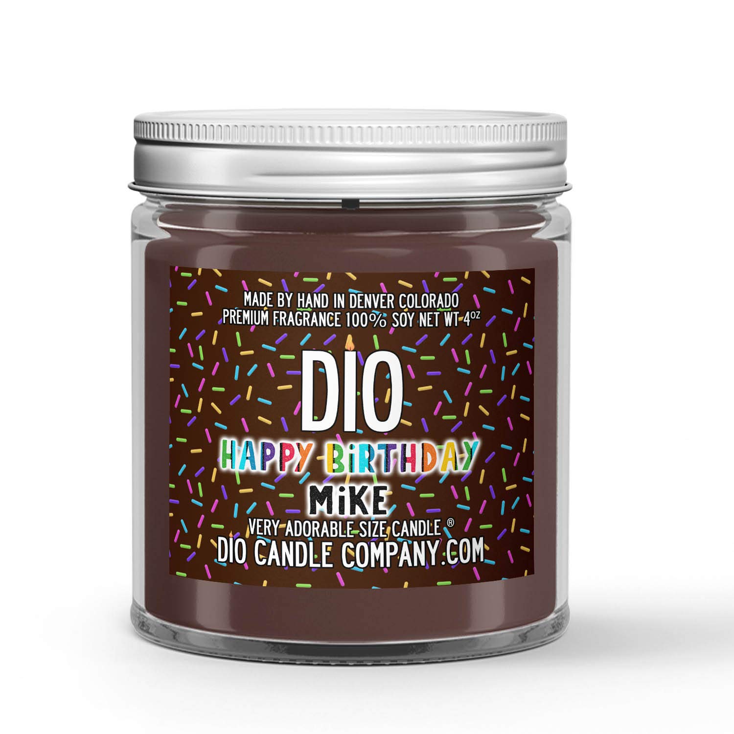 Happy Birthday Candle - 4oz Chocolate Cake Scented Soy Wax Candle for Celebrations, Parties & Home Decor