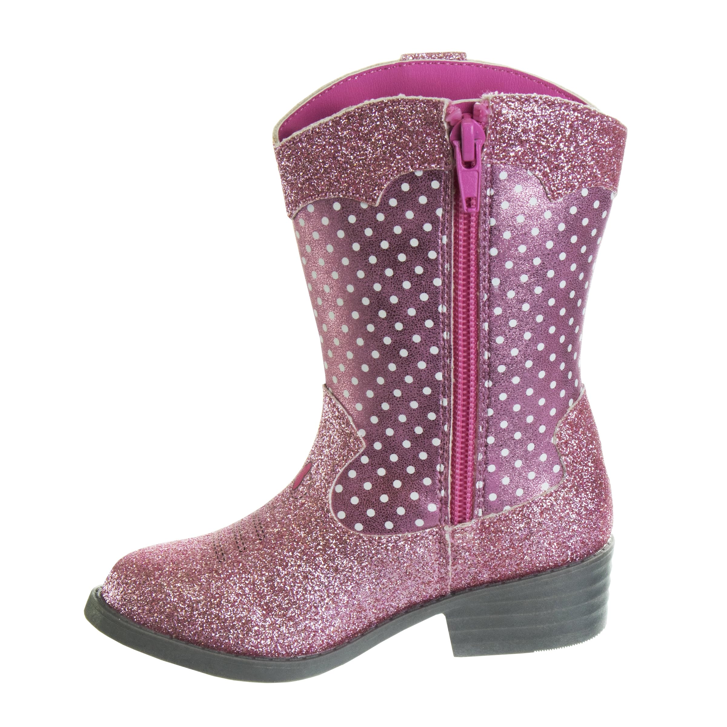 Disney Frozen Minnie Mouse Cowgirl Western Boots for Toddler & Little Kid - Comfortable & Stylish Winter Boots for Girls, Perfect for Dress-Up, Playtime & Outdoor Adventures