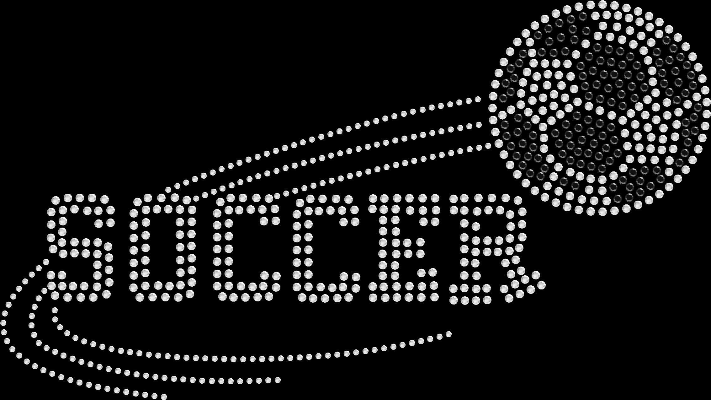 Sparkle Iron On Soccer Ball Rhinestone Transfer - DIY Sports Team Decals for Jerseys, T-Shirts & Apparel - Perfect for Team Uniforms, Fan Gear & Custom Sports Fashion