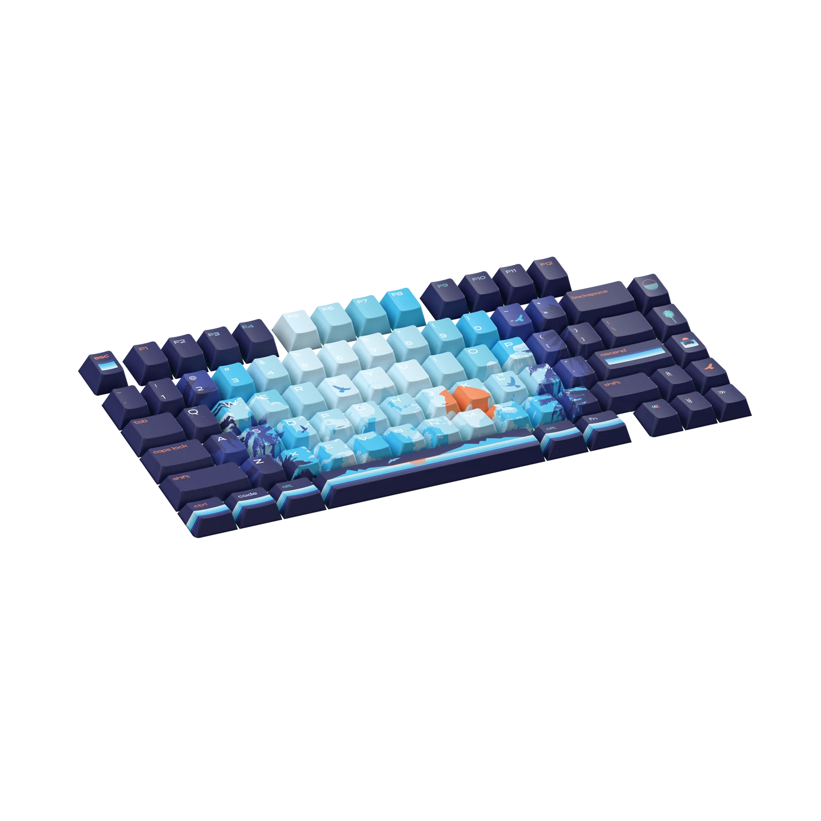 Synth Sunrise Limited Edition Keycaps - Custom Mechanical Keyboard Keycaps for Gaming & Typing - Perfect for PC, Mac, and Laptop Enthusiasts