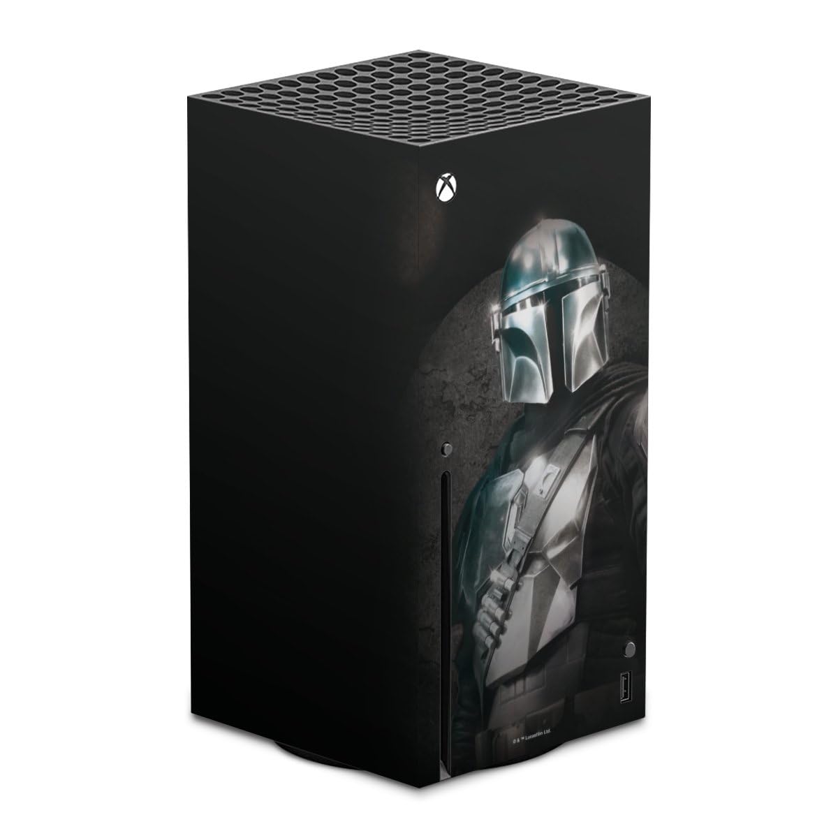 Official Star Wars The Mandalorian Licensed Skin Sticker for Microsoft Xbox Series X - Protective Decal for Gaming Console Customization | Perfect for Gamers & Collectors