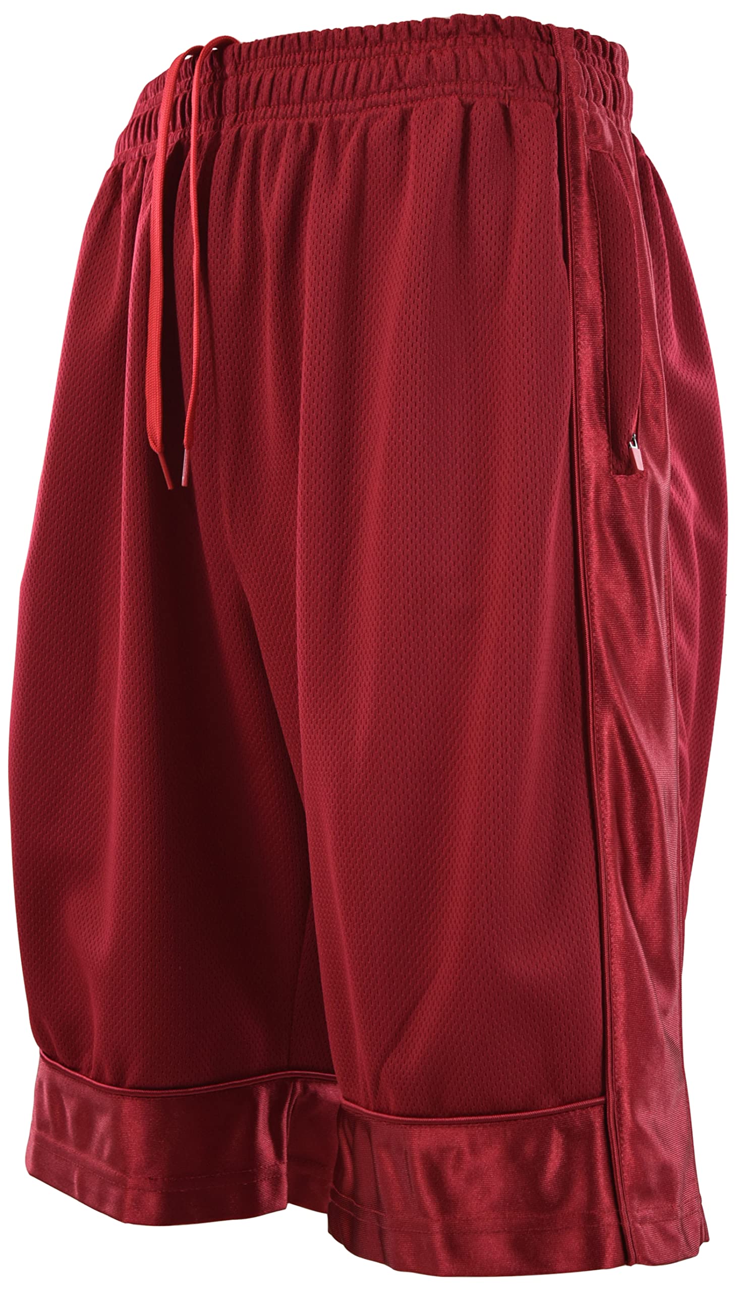 Men's Solid Color Basketball Training Shorts with Pockets & Drawstring - Breathable Gym Shorts for Basketball, Running, Workout & Casual Wear
