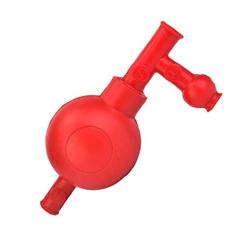 **Scicalife Red Lab Rubber Suction Bulb - Safe Pressure Quantitative Pipette Filler with Valves for Precise Liquid Transfer - Ideal for Chemistry, Biology, and Medical Labs**