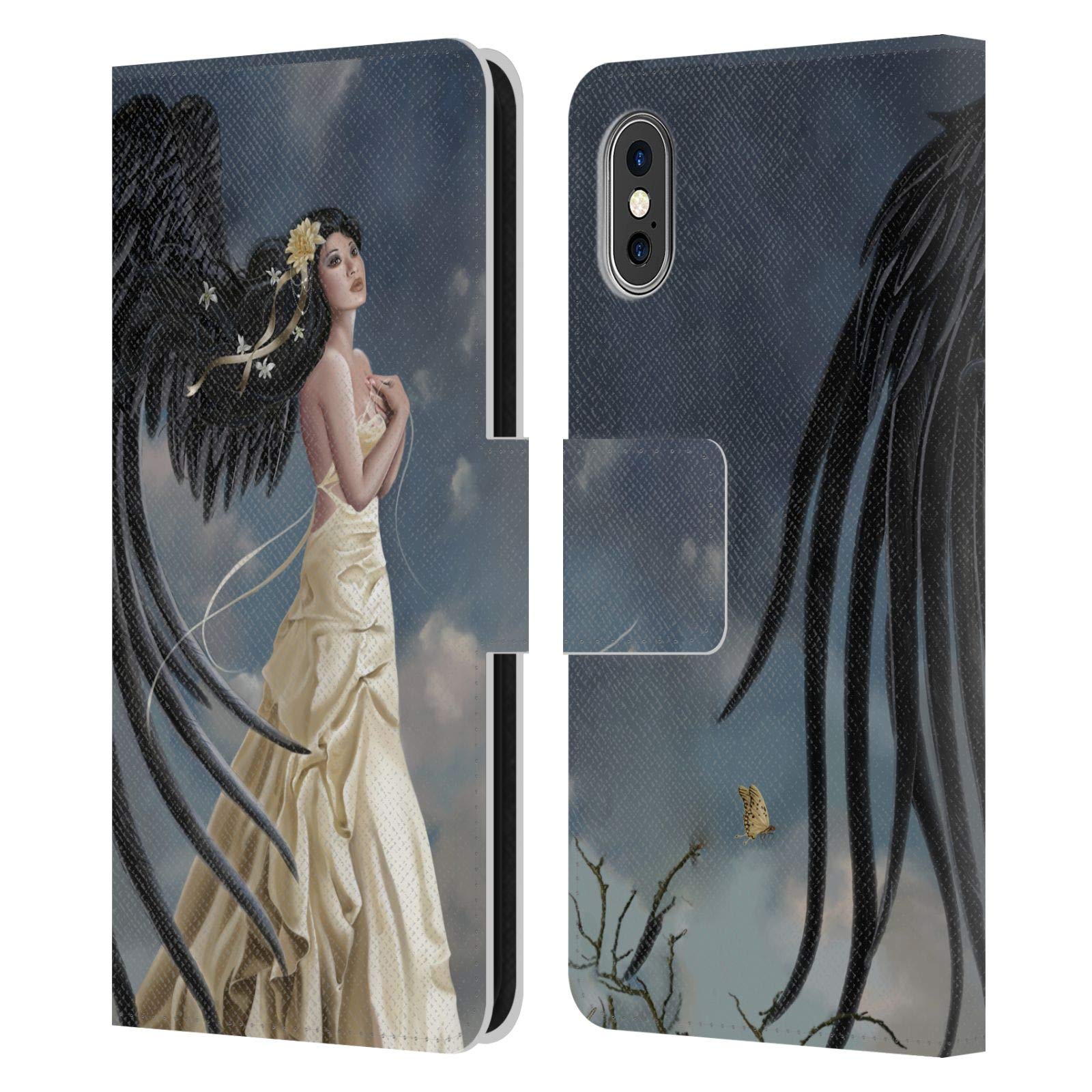 Officially Licensed Nene Thomas Citrine Chrysanthemum Angel Gothic Leather Book Wallet Case for iPhone X/Xs - Stylish Protective Cover for Daily Use & Special Occasions