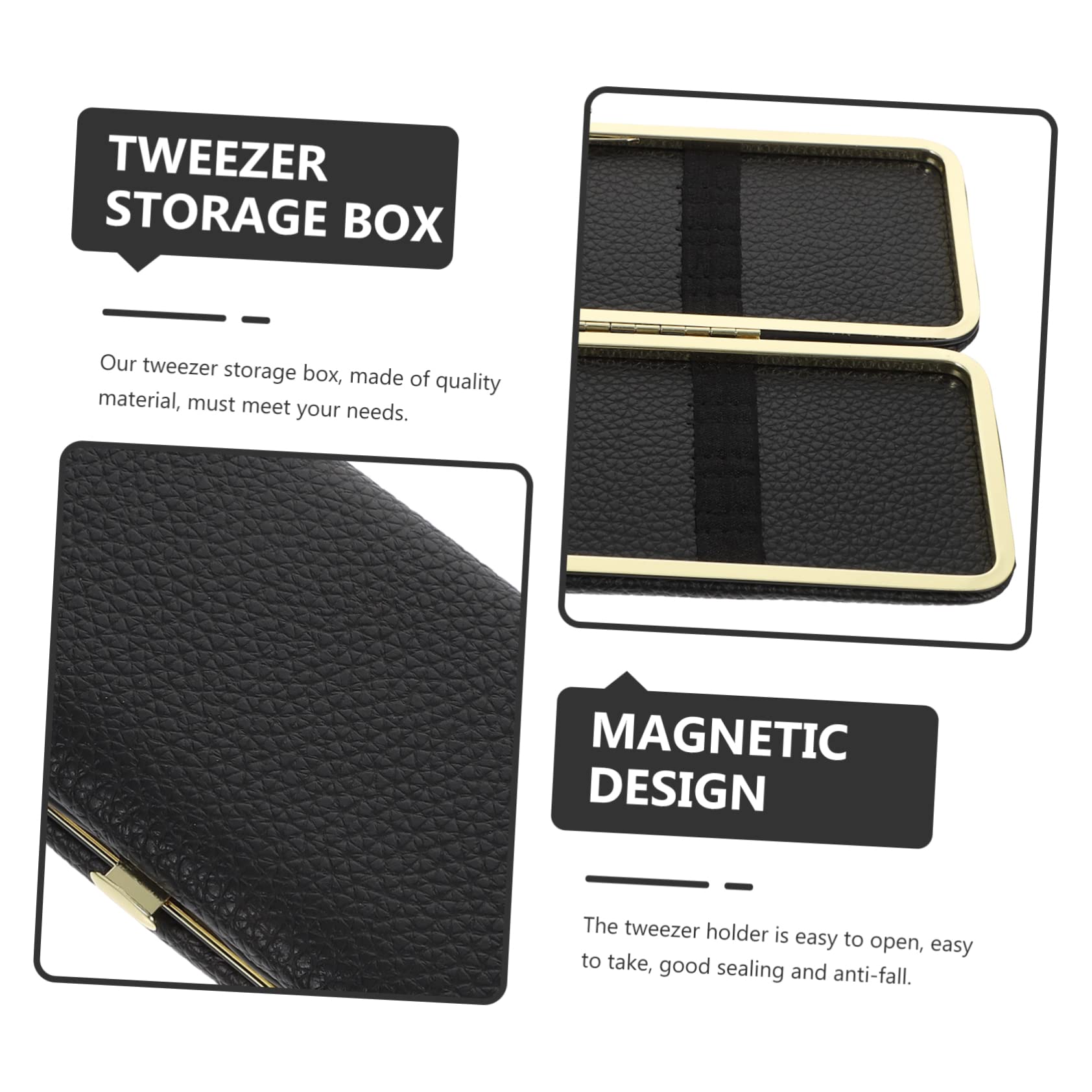 Magnetic Eyelash Extension Tweezers Storage Box - Portable Makeup Tools Organizer with Anti-Fall Protection | Perfect for Lash Artists, Beauty Salons & Travel