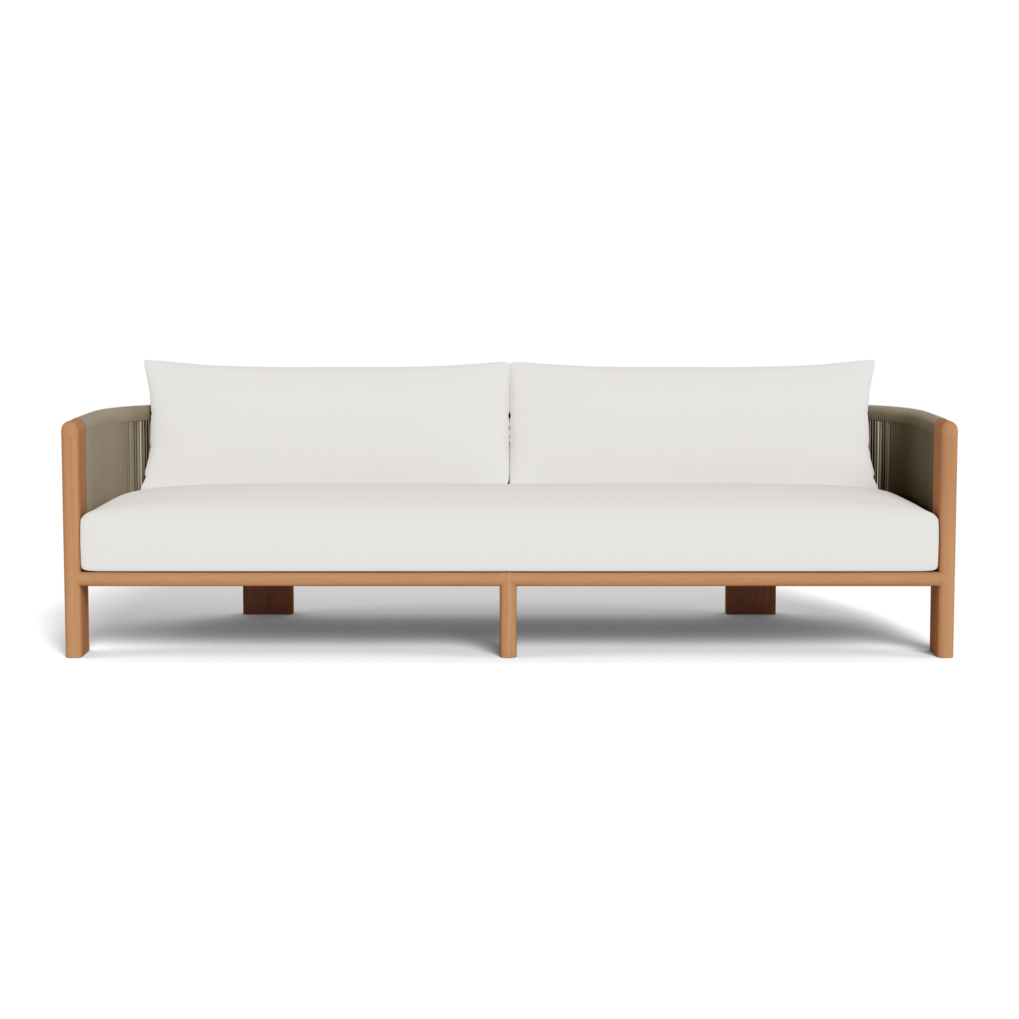 Premium Palm Beach Teak 3-Seater Outdoor Sofa Set - Waterproof & Weather-Resistant Patio Furniture for Poolside, Garden, and Backyard Relaxation