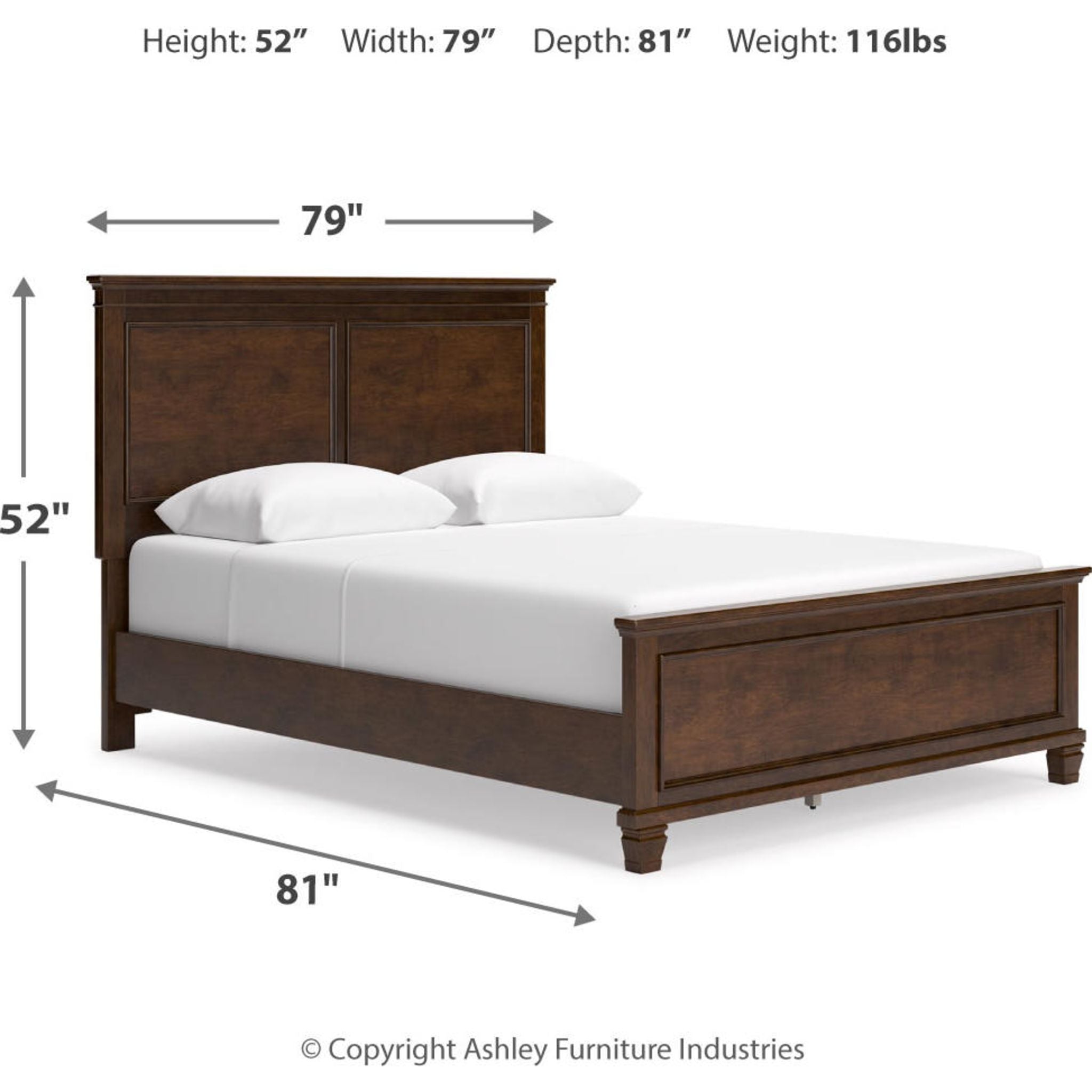 Danabrin 5-Piece Queen Panel Bedroom Set - Modern Wood Bed Frame, Nightstand, Dresser & Mirror - Perfect for Master Bedroom or Guest Room Decor