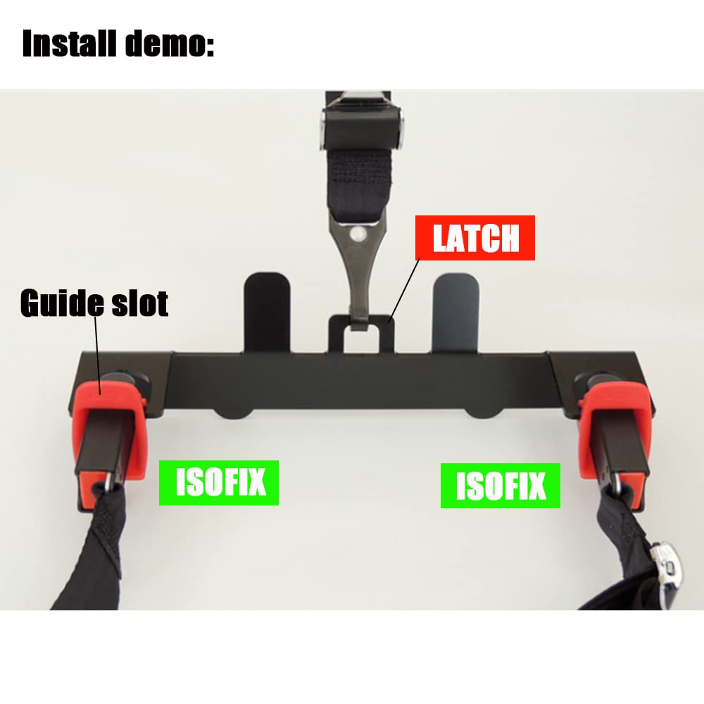 Universal ISOFIX Car Seat Anchors & Latch Buckle Safety Kit - Child Restraint System with Seat Belt Extenders & Mounting Guides for Secure Installation in Cars, SUVs & Minivans - Perfect for Family Travel & Road Trips with Kids