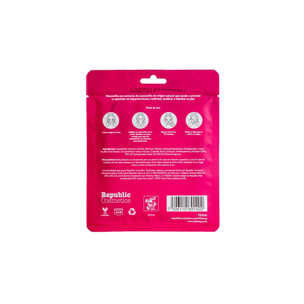 Minnie Mouse Chamomile Face Mask - Single Use Disposable Face Cover for Kids & Adults - Perfect for School, Travel, and Daily Protection