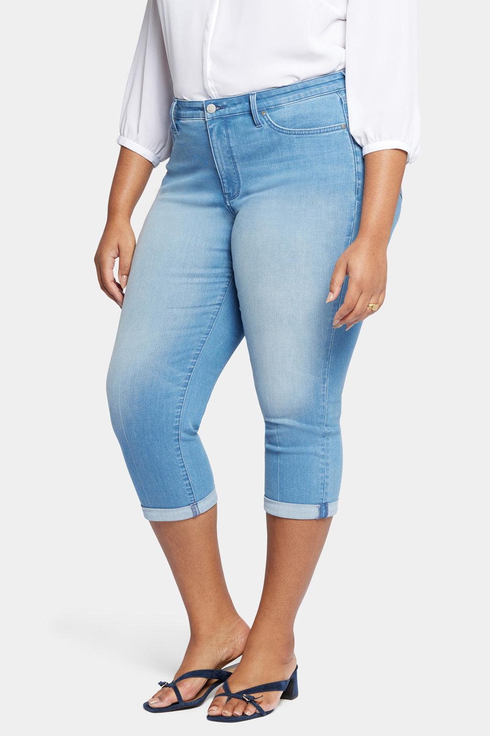 Chloe Plus Size Skinny Capri Jeans for Women - Trendy Stretch Denim Pants for Casual Wear & Summer Outfits