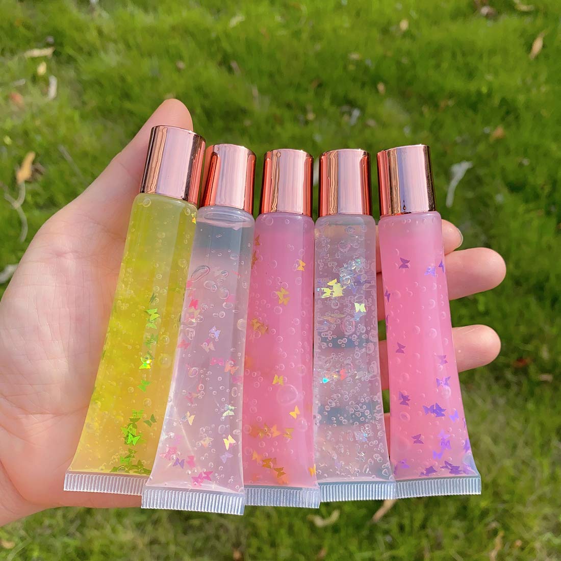50Pcs 15ml Refillable Lip Gloss Tubes - Rose Gold Empty Cosmetic Containers for DIY Lip Gloss, Lip Balm & Makeup | Perfect for Home Beauty Products, Travel Size Cosmetics & Gift Packaging